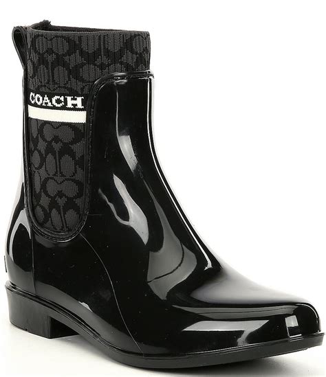 coach rain boots size 10